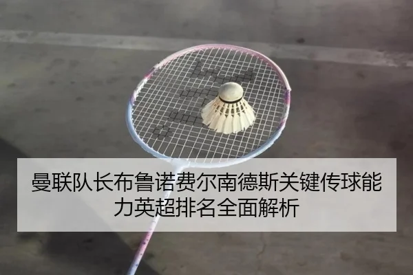 曼联队长布鲁诺费尔南德斯关键传球能力英超排名全面解析